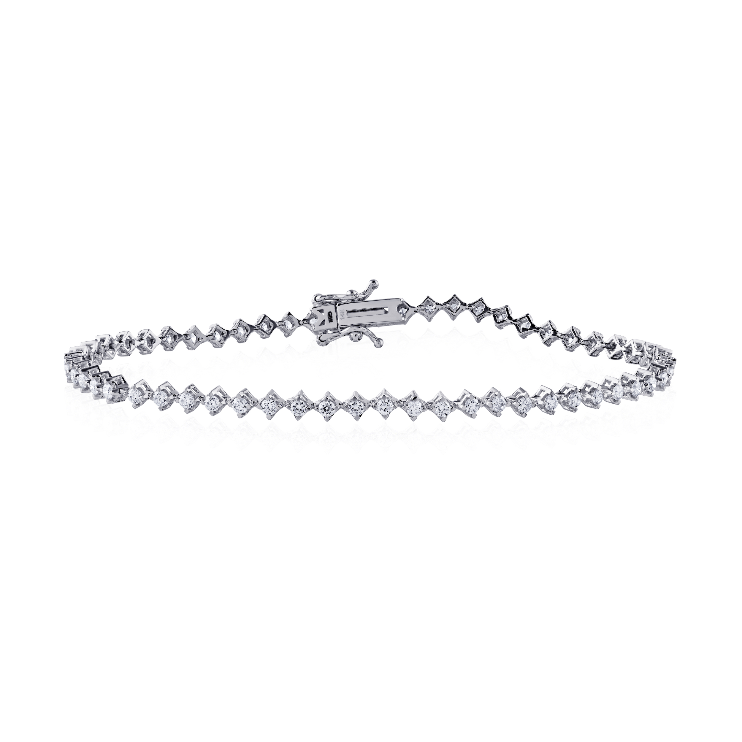 Star Shaped Diamond Tennis Bracelet