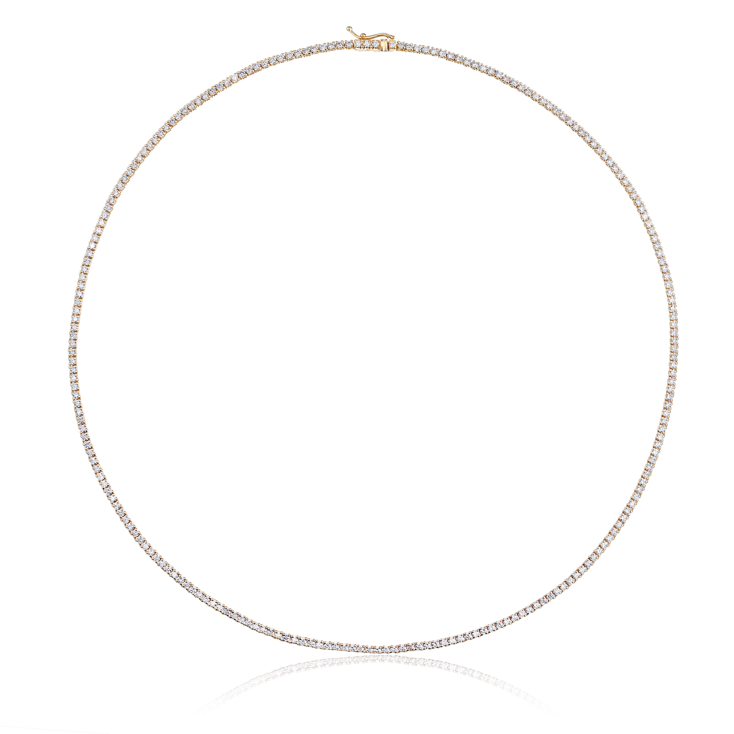 Traditional Four-Prong Tennis Necklace